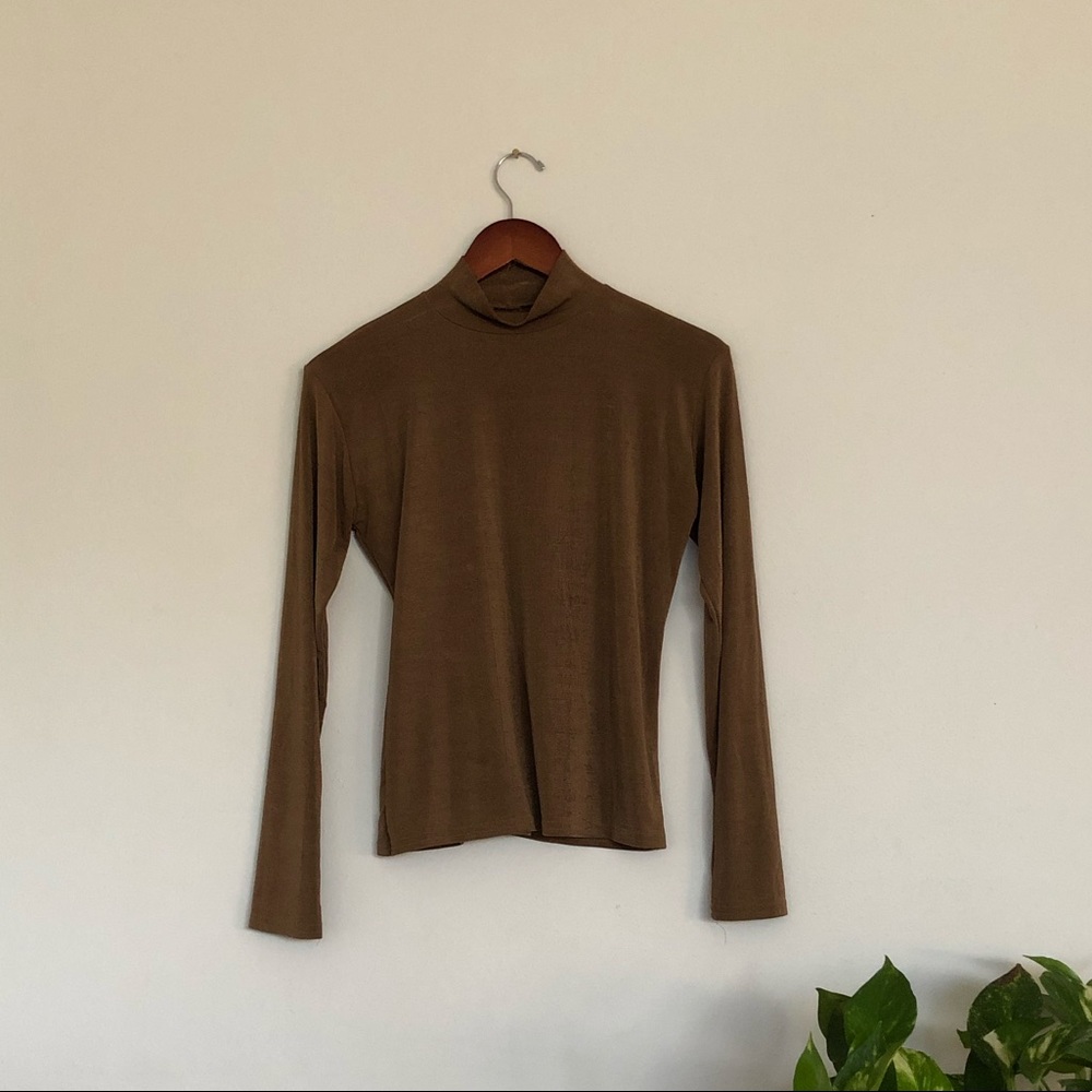 VINTAGE Shimmery Mock Neck Top